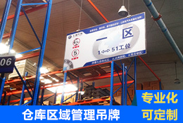 倉庫管理區域吊牌